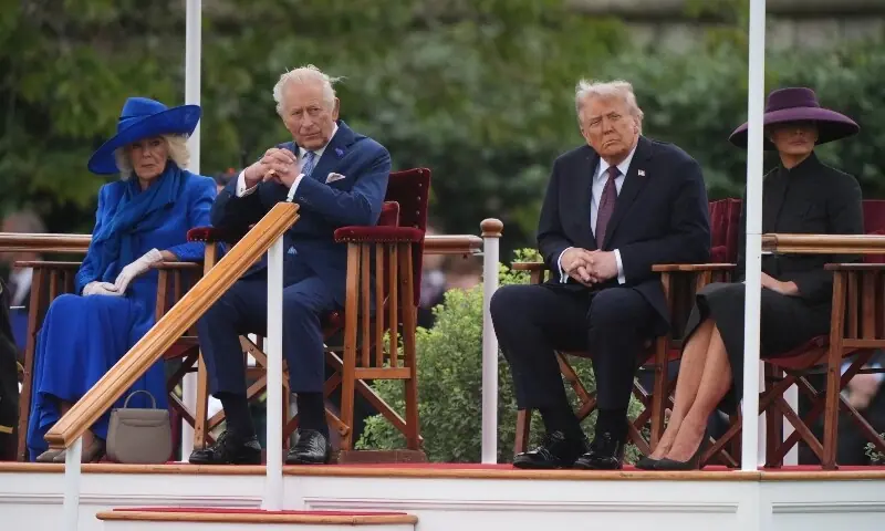 Trump begins historic state visit to UK amid pomp and protests